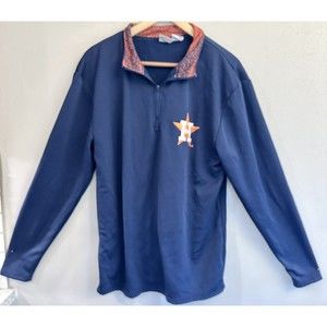 MLB Houston Astros Genuine‎ Merchandise 1/4 Zip Blue Jacket Large